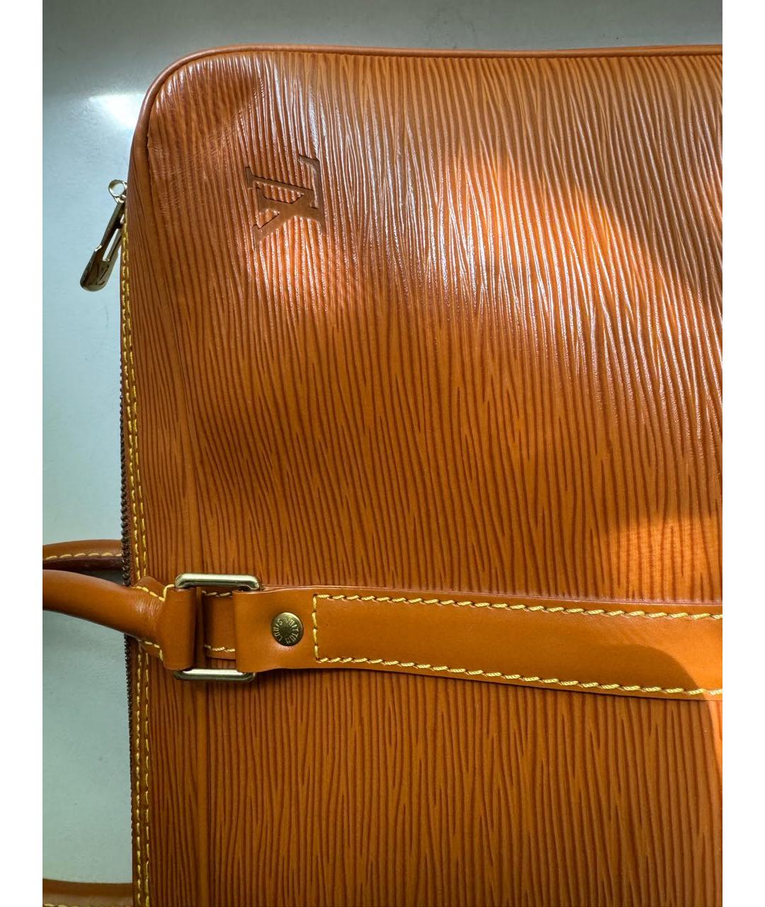 LOUIS VUITTON PRE-OWNED Оранжевый кожаный портфель, фото 7