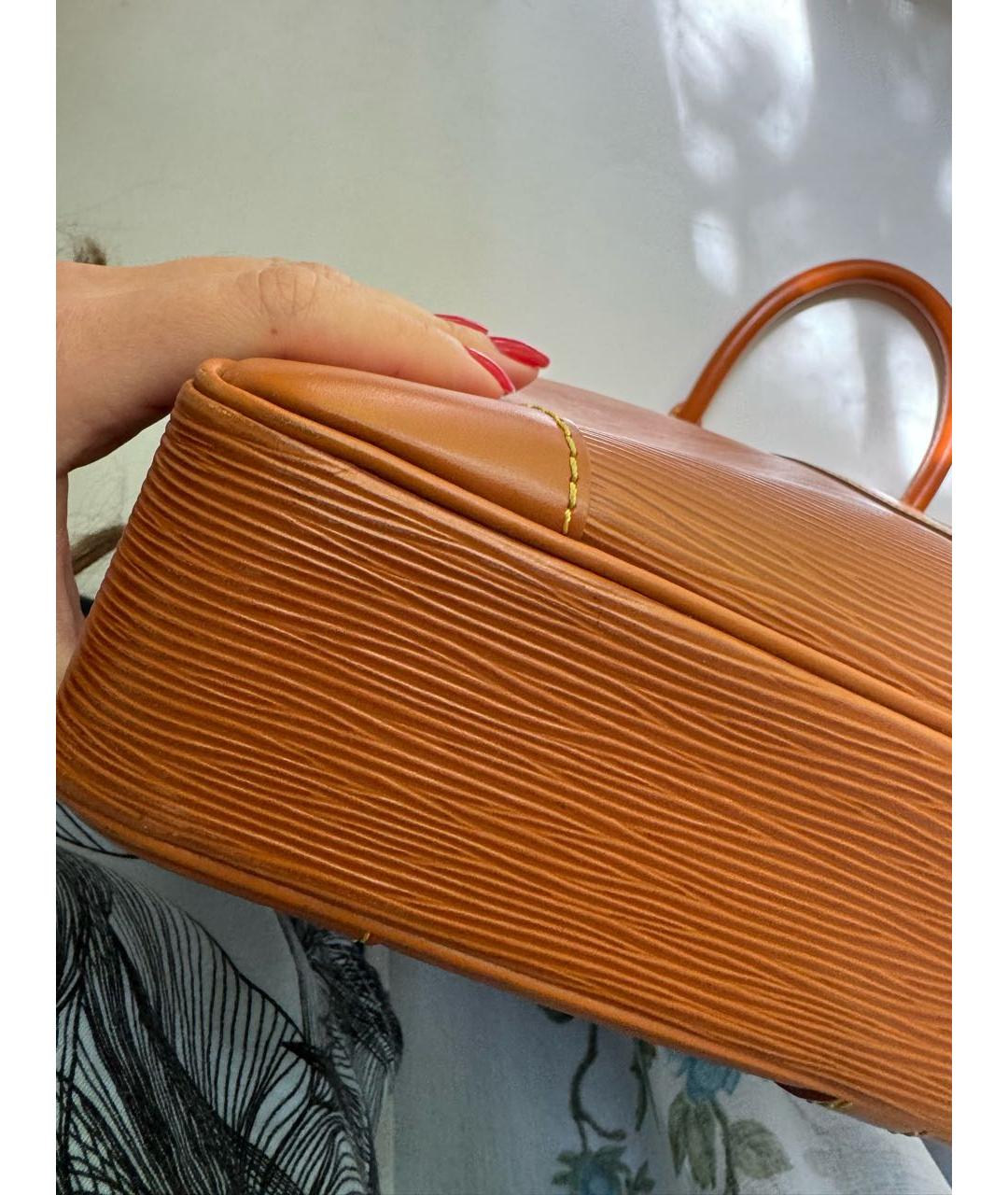 LOUIS VUITTON PRE-OWNED Оранжевый кожаный портфель, фото 8