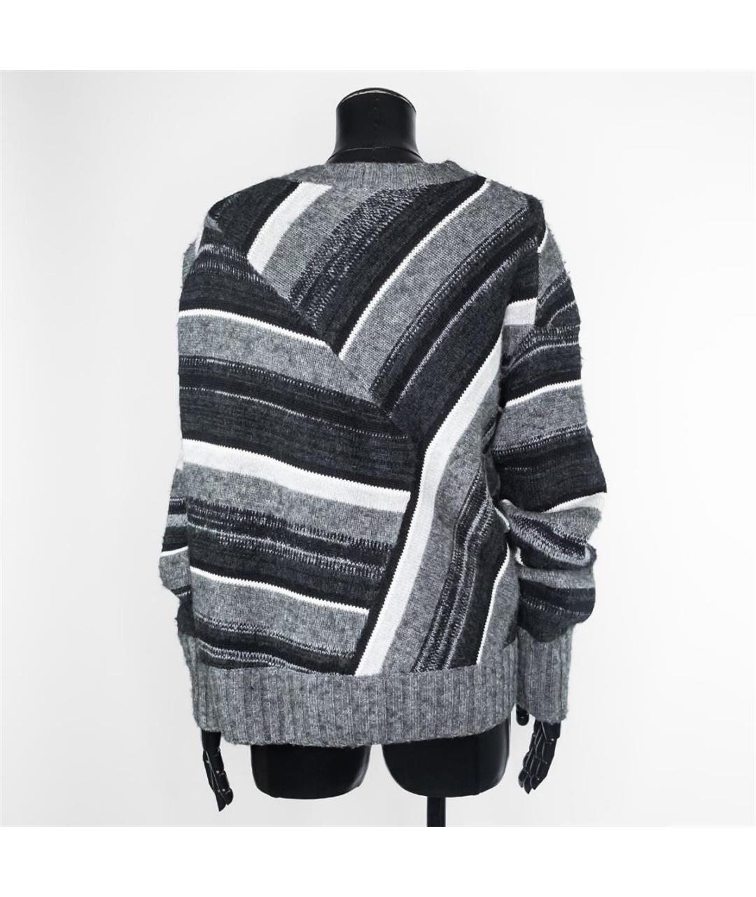 HELMUT LANG Серый шерстяной джемпер / свитер, фото 3
