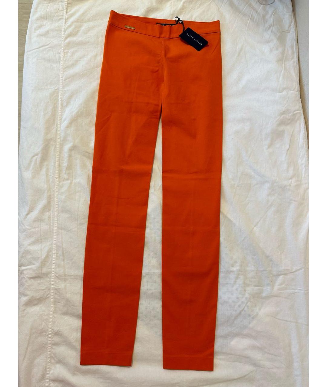 RALPH LAUREN Оранжевое хлопковые брюки и шорты, фото 9