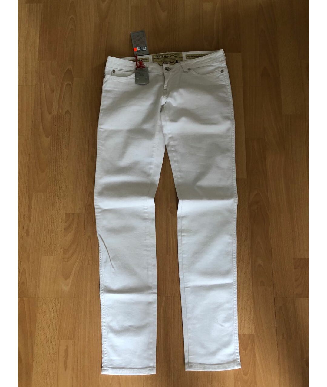 JACOB COHEN Белые хлопко-эластановые прямые джинсы, фото 2