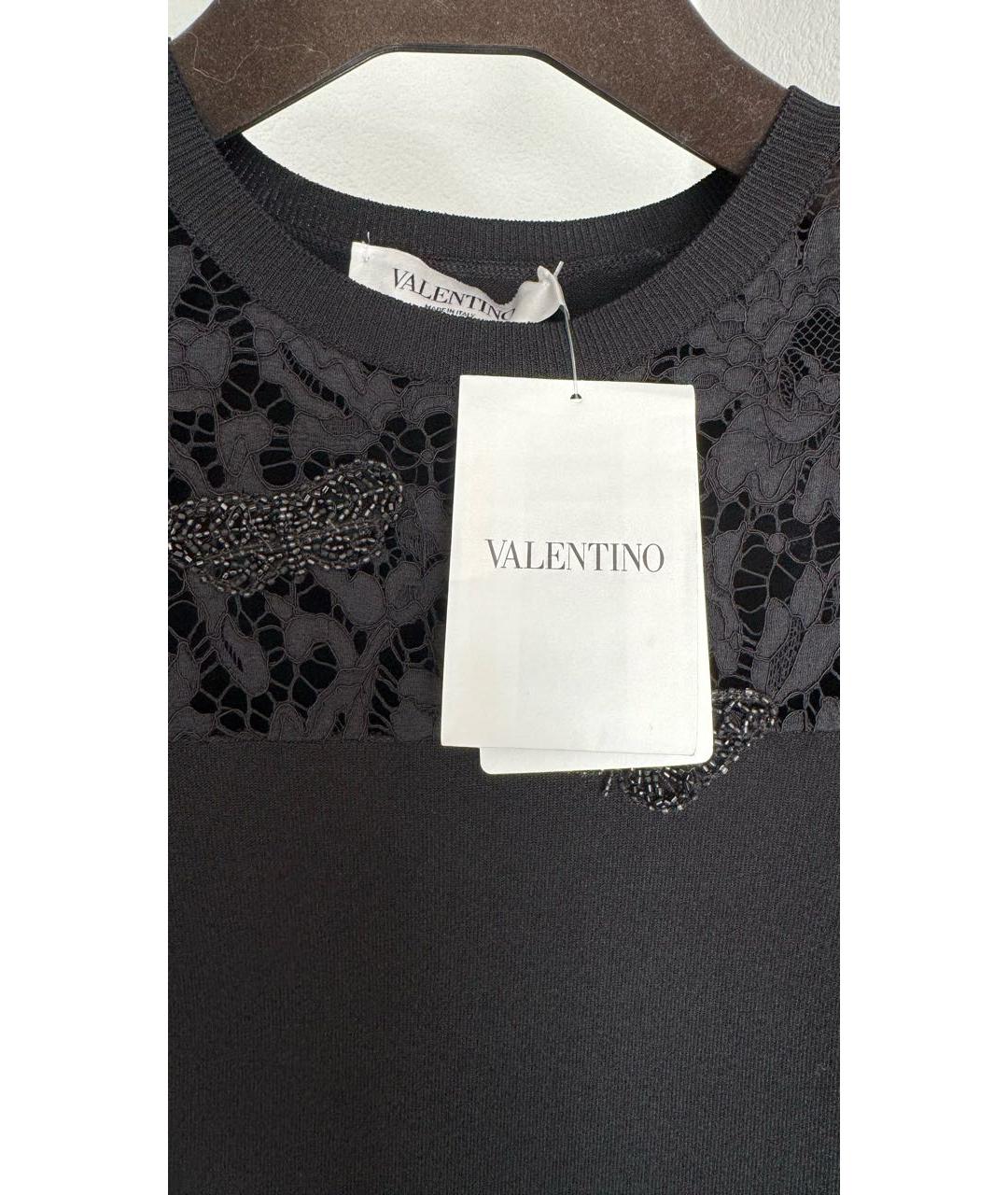 VALENTINO Черное вискозное коктейльное платье, фото 5