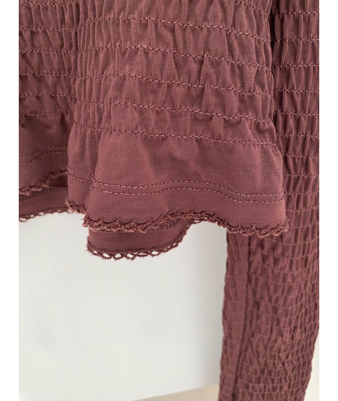 SANDRO Бордовая вискозная блузы, фото 4