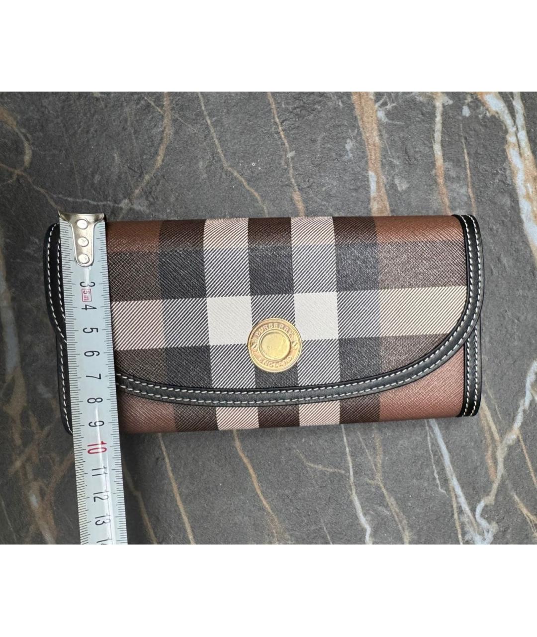 BURBERRY Коричневый кожаный кошелек, фото 5