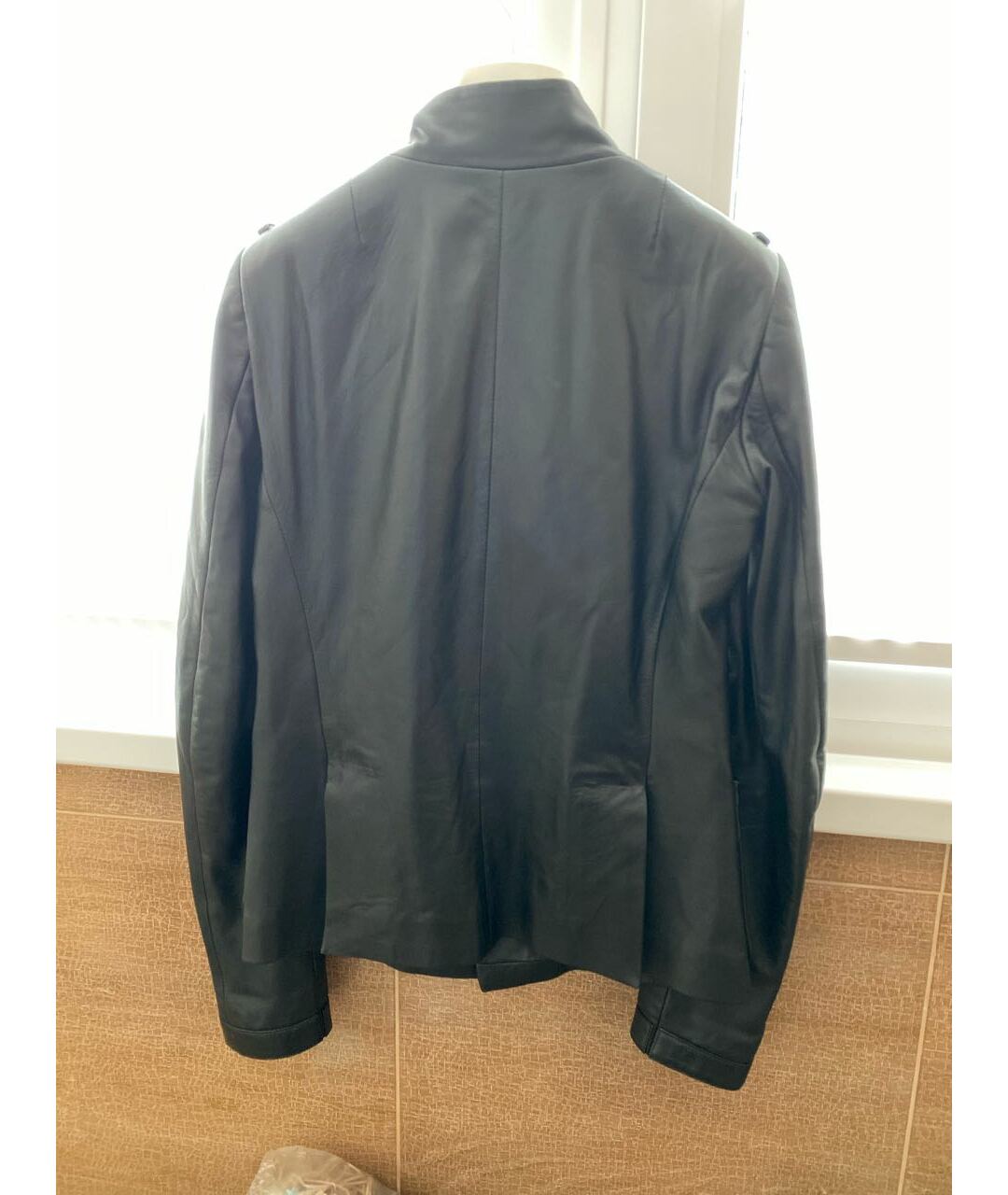 BALENCIAGA Черная кожаная куртка, фото 2