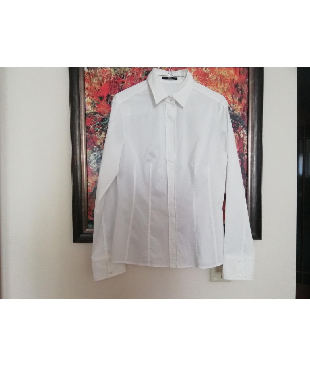 HUGO BOSS Белая хлопковая блузы, фото 9