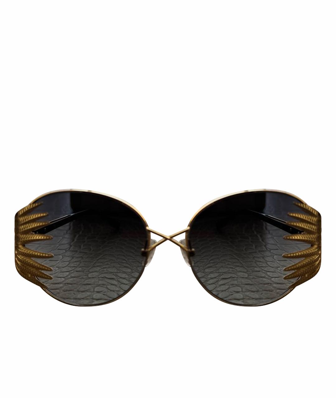 MATTHEW WILLIAMSON Золотые металлические солнцезащитные очки, фото 1