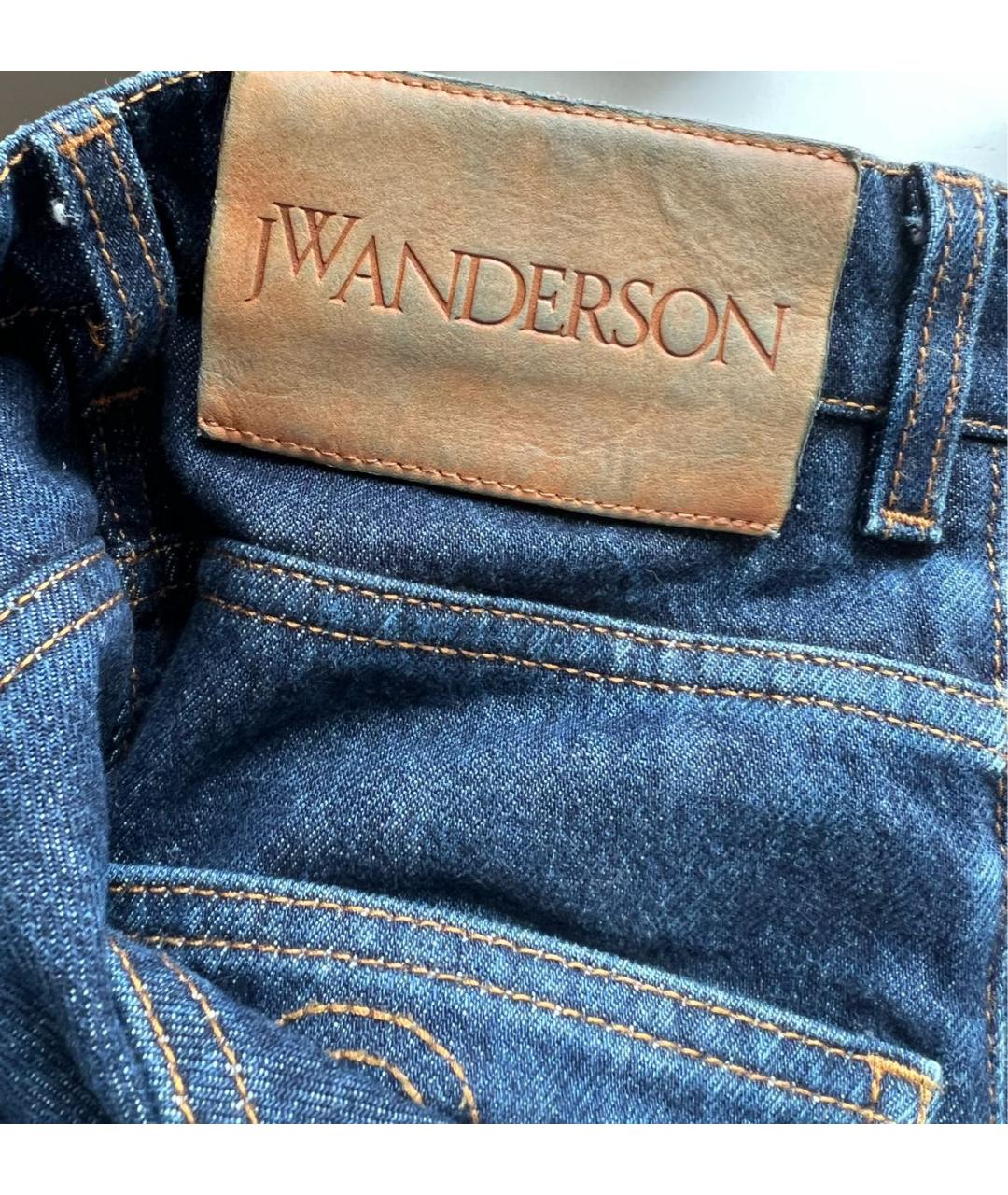 J.W.ANDERSON Темно-синие хлопковые джинсы клеш, фото 5