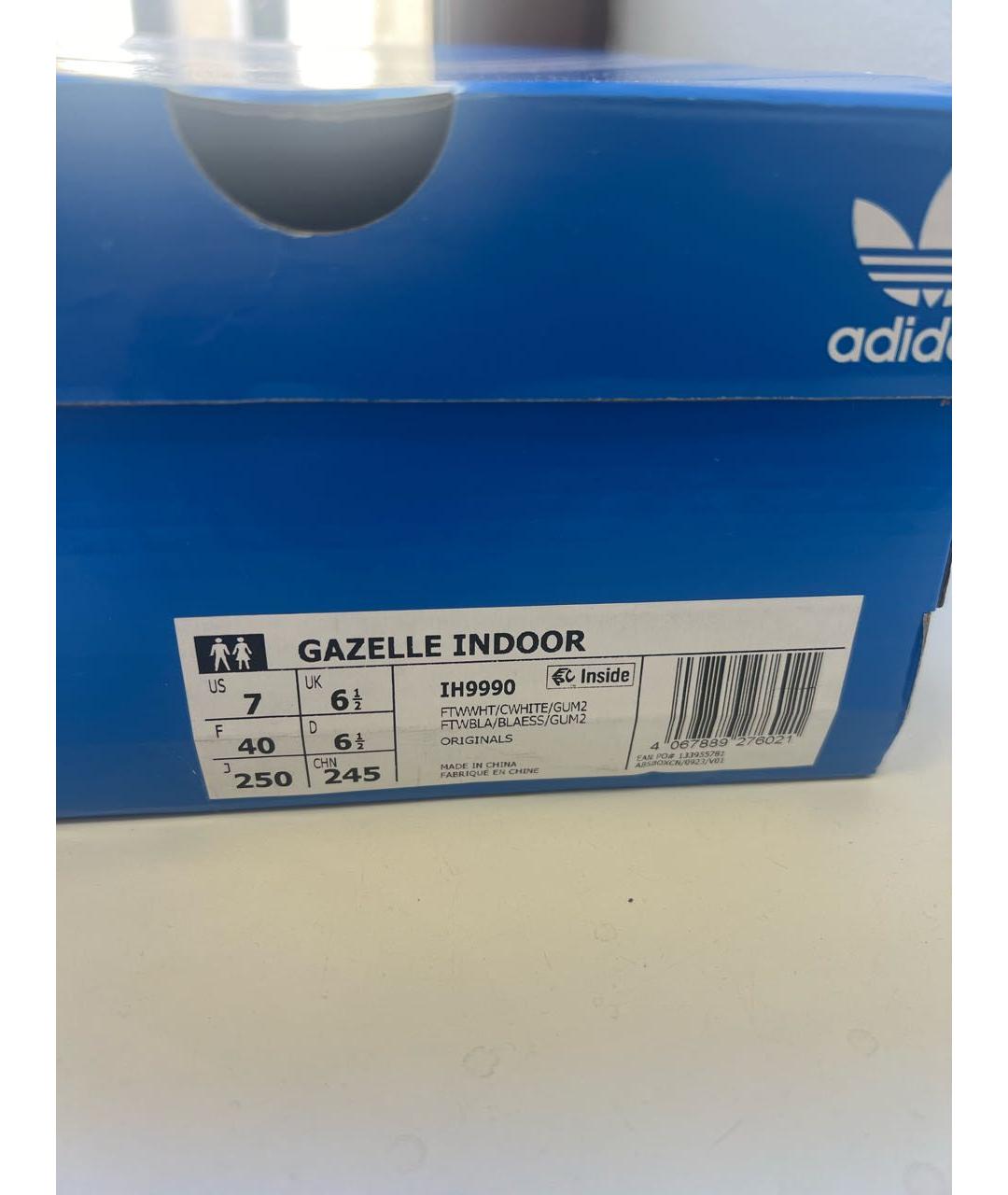 ADIDAS Черные кожаные низкие кроссовки / кеды, фото 7