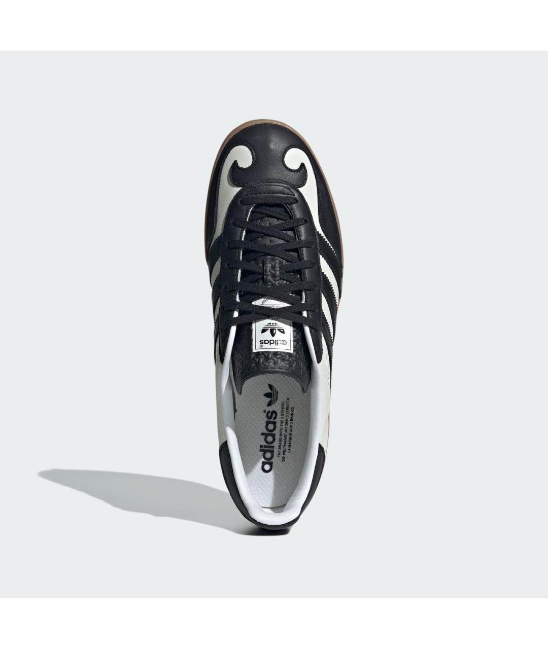 ADIDAS Черные кожаные низкие кроссовки / кеды, фото 3
