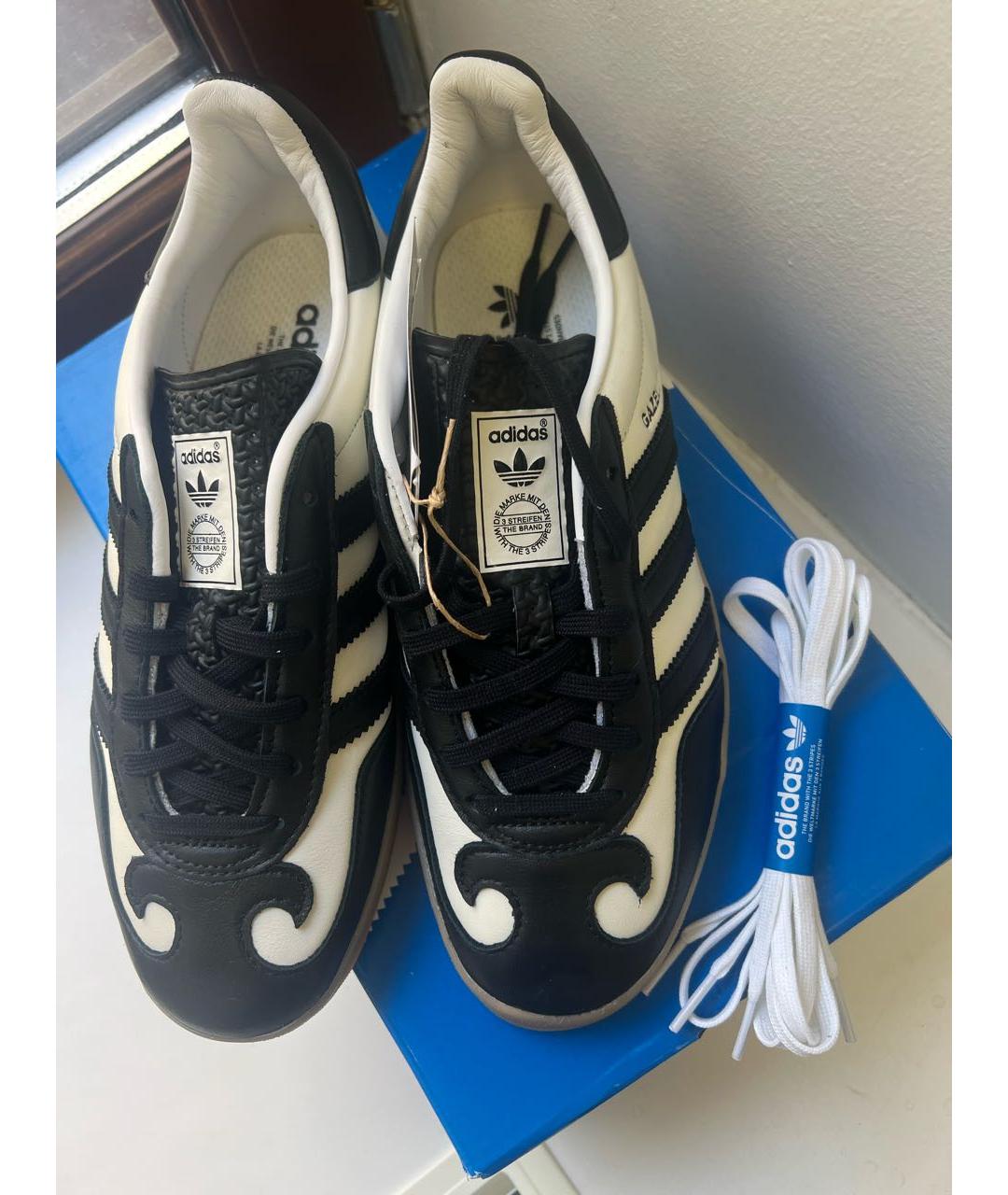 ADIDAS Черные кожаные низкие кроссовки / кеды, фото 2