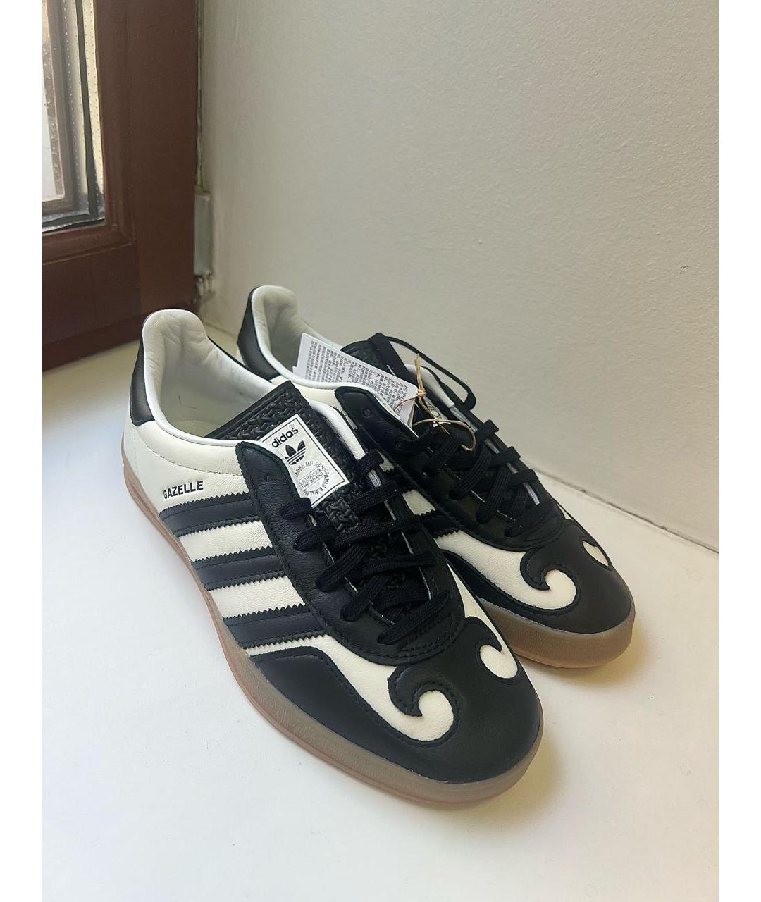 ADIDAS Черные кожаные низкие кроссовки / кеды, фото 6