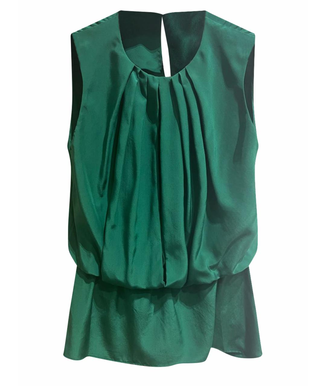 EMILIO PUCCI Зеленая шелковая блузы, фото 1