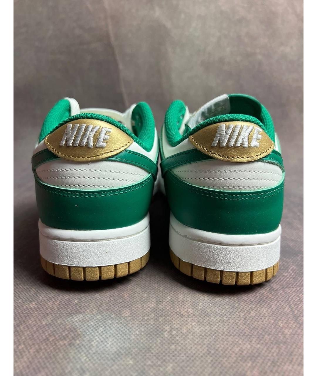 NIKE Зеленые кожаные кроссовки, фото 5