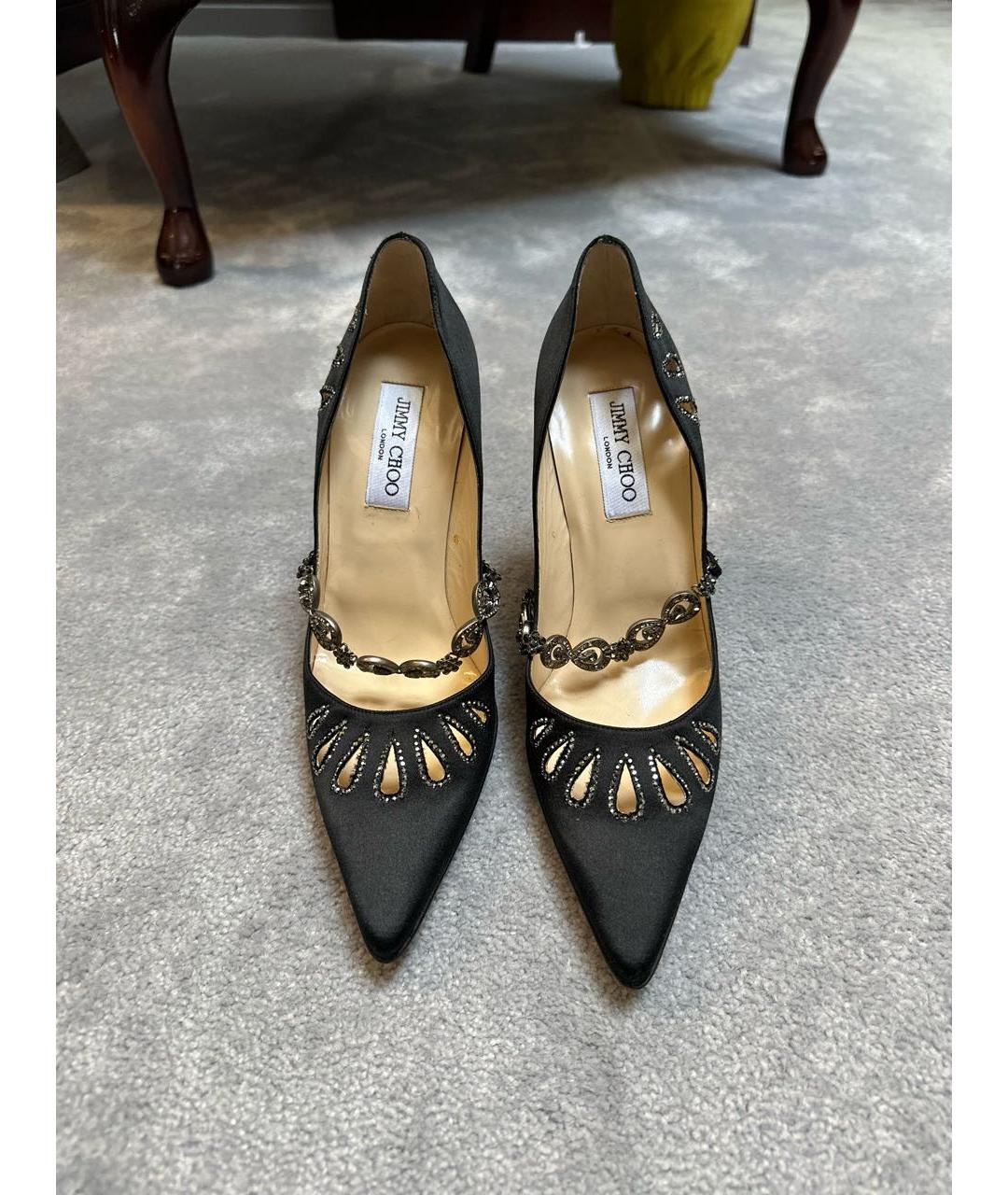 JIMMY CHOO Черные текстильные туфли, фото 2