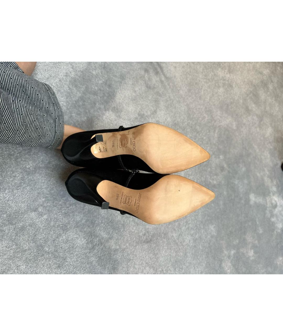 JIMMY CHOO Черные текстильные туфли, фото 5