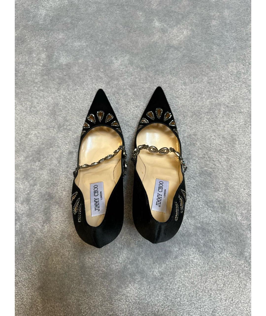 JIMMY CHOO Черные текстильные туфли, фото 3