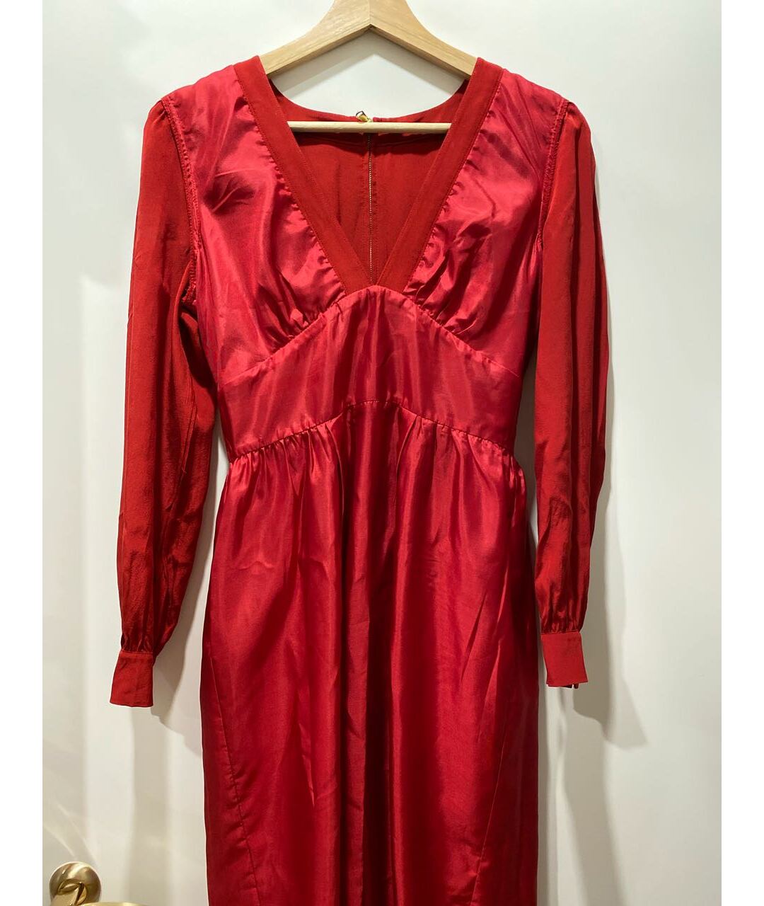 MARC BY MARC JACOBS Красное шелковое повседневное платье, фото 4