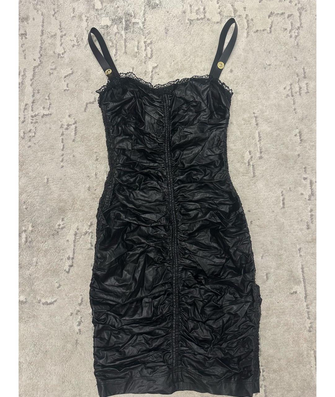 VERSACE JEANS COUTURE Черное полиэстеровое коктейльное платье, фото 5