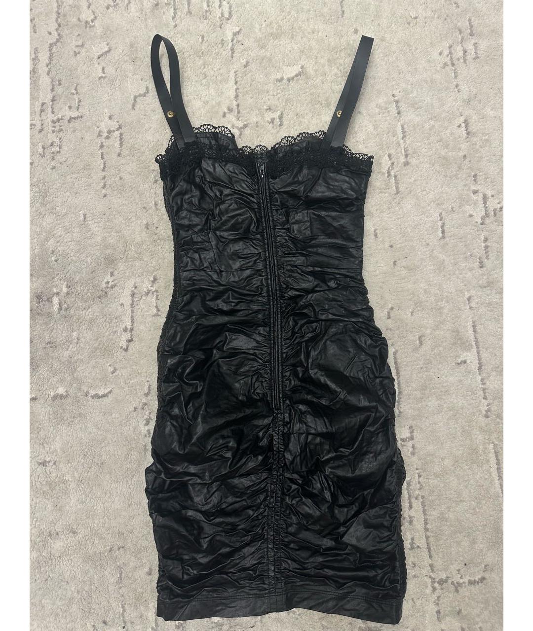 VERSACE JEANS COUTURE Черное полиэстеровое коктейльное платье, фото 2