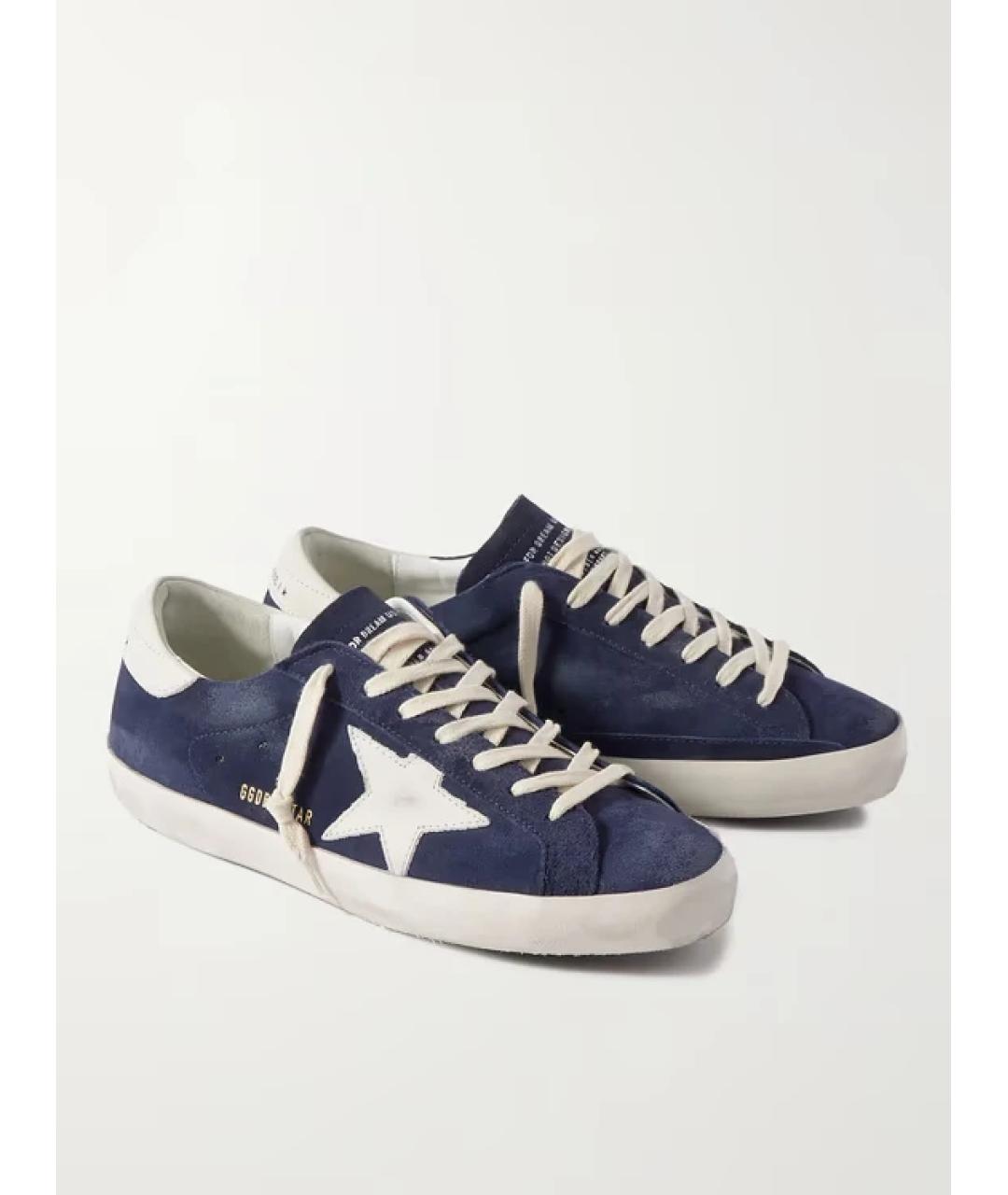 GOLDEN GOOSE DELUXE BRAND Синие низкие кроссовки / кеды, фото 2