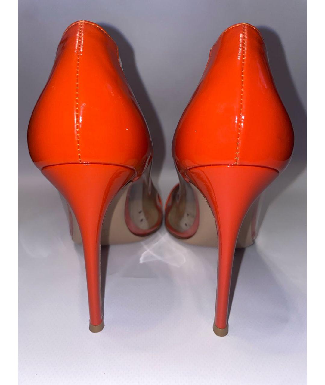 GIANVITO ROSSI Оранжевое туфли из лакированной кожи, фото 4