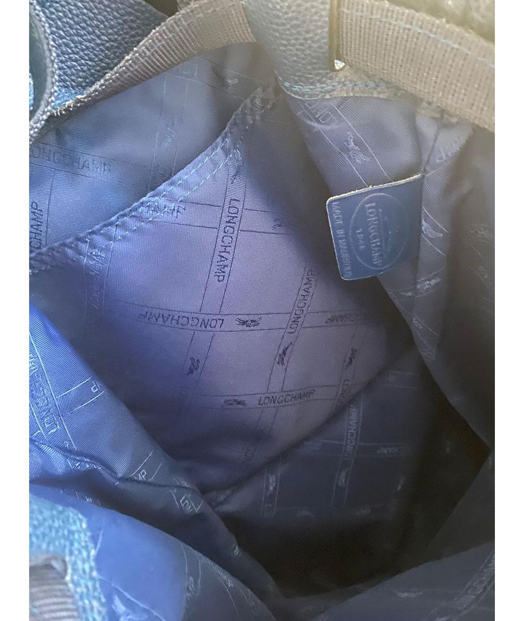 LONGCHAMP Синий кожаный рюкзак, фото 6