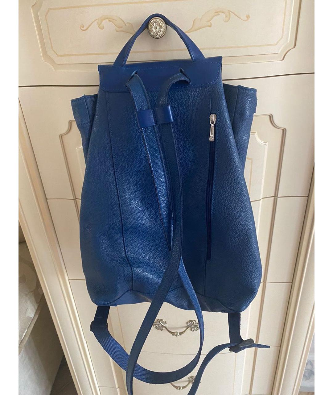 LONGCHAMP Синий кожаный рюкзак, фото 3