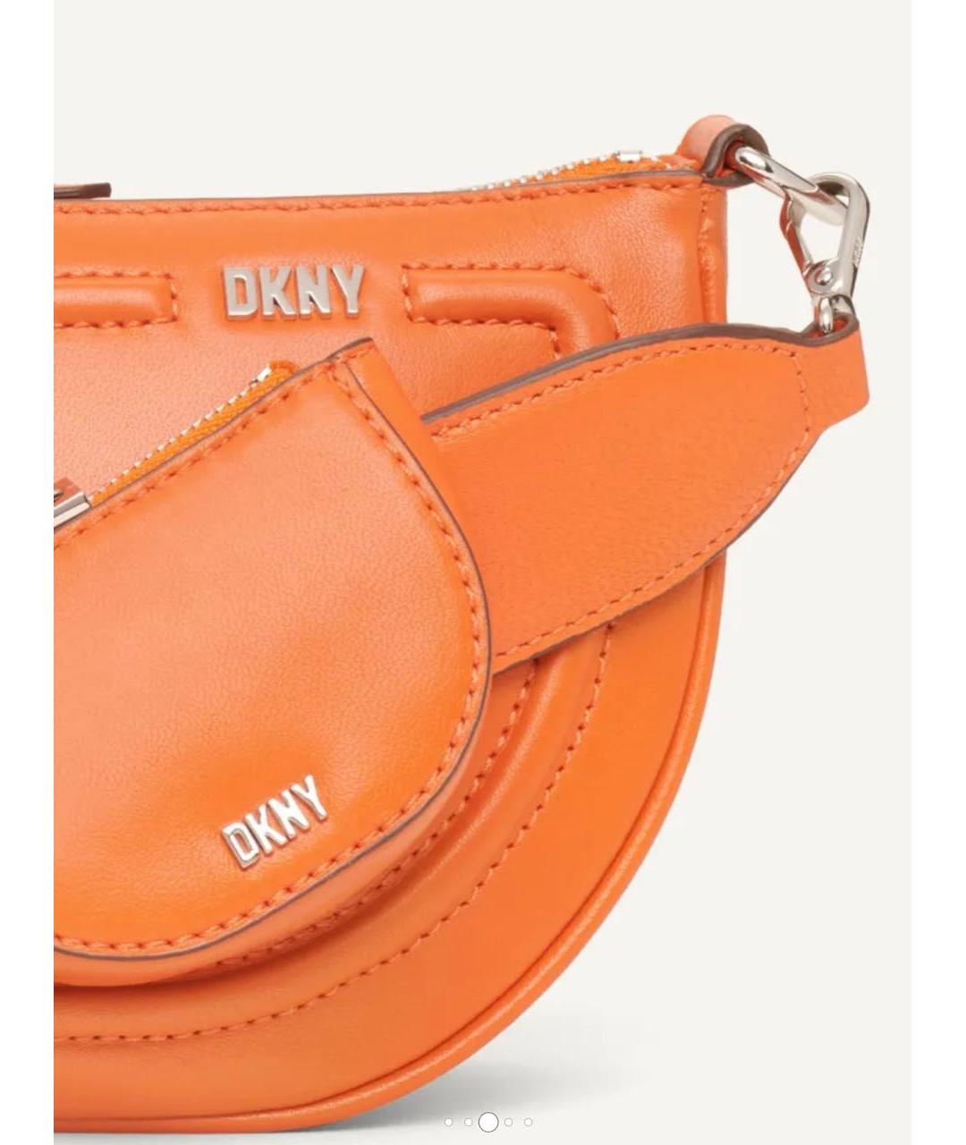 DKNY Оранжевая сумка через плечо из искусственной кожи, фото 3