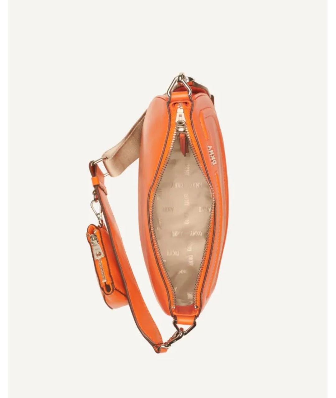 DKNY Оранжевая сумка через плечо из искусственной кожи, фото 2