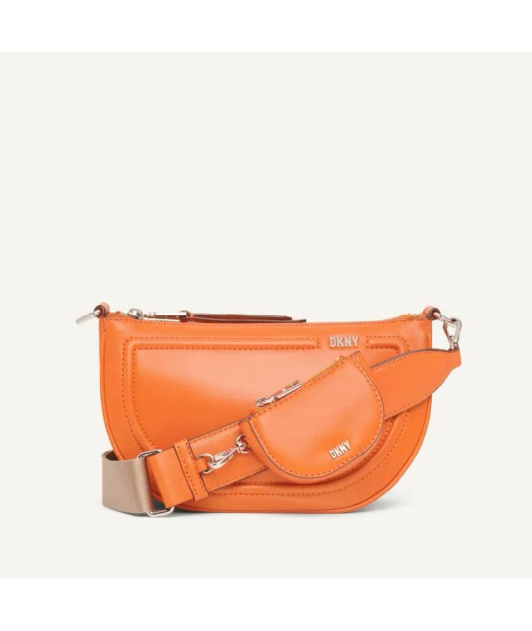 DKNY Оранжевая сумка через плечо из искусственной кожи, фото 5