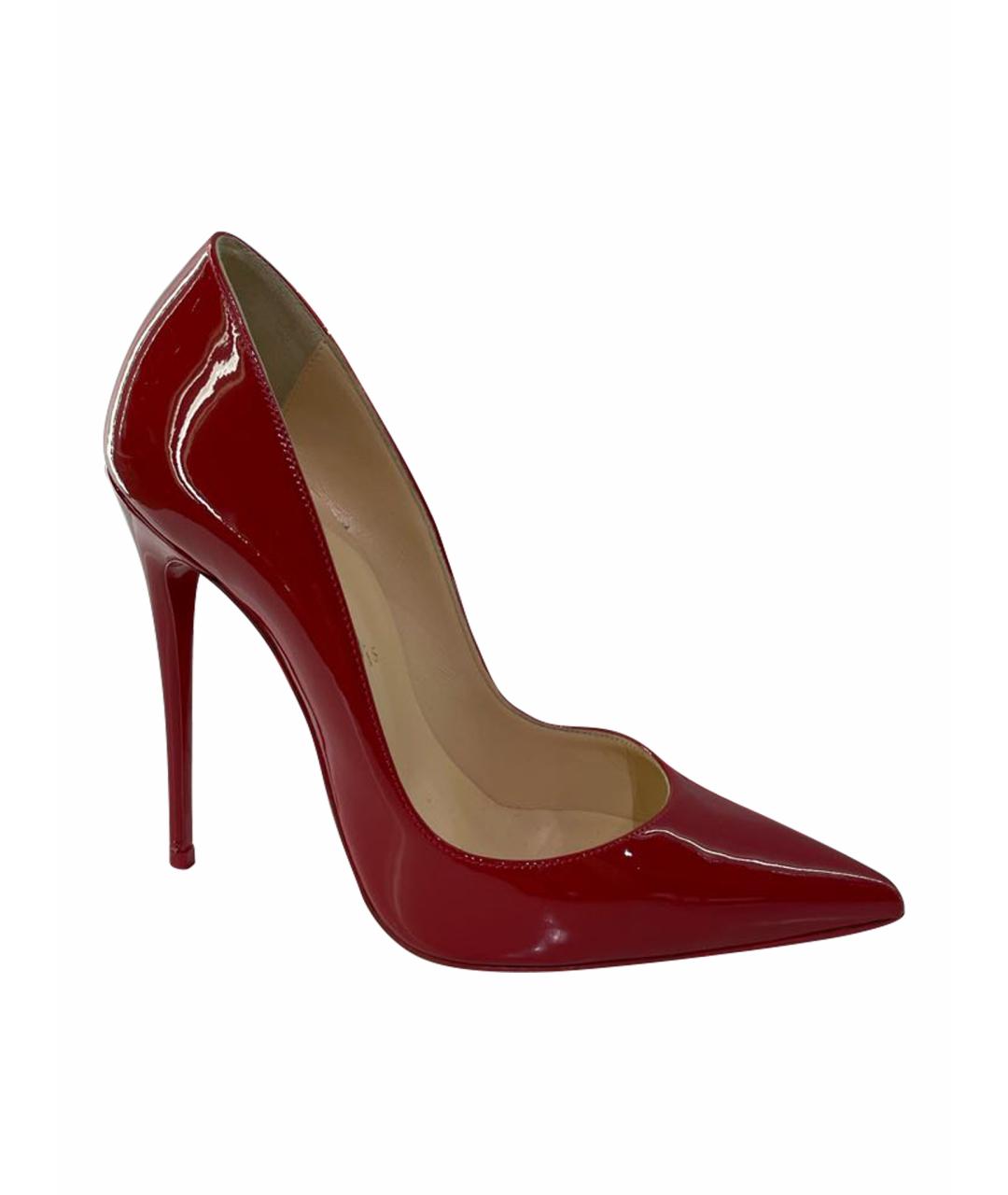 CHRISTIAN LOUBOUTIN Красные туфли из лакированной кожи, фото 1