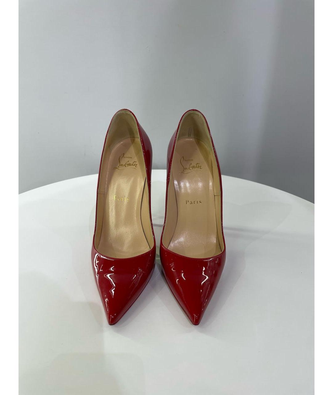 CHRISTIAN LOUBOUTIN Красные туфли из лакированной кожи, фото 3