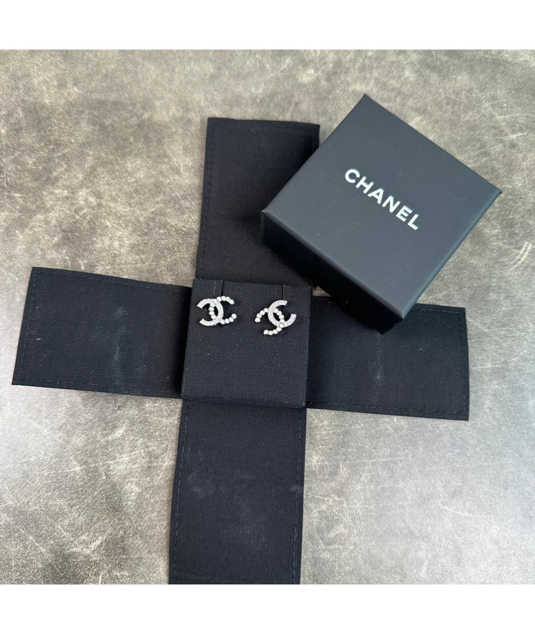 CHANEL Серебряные серьги, фото 3