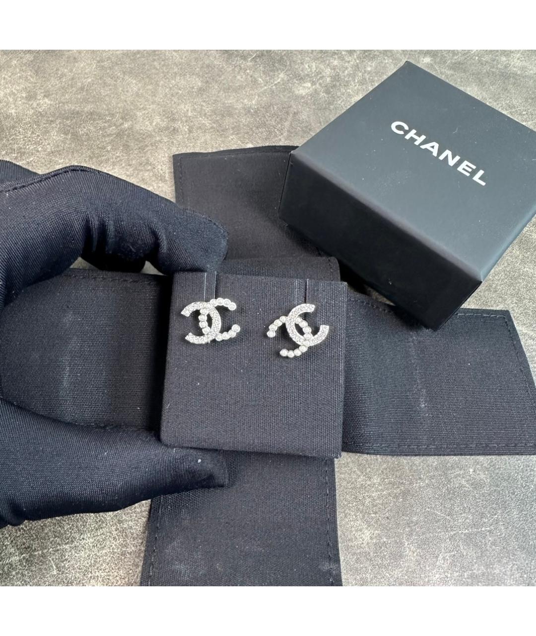 CHANEL Серебряные серьги, фото 2