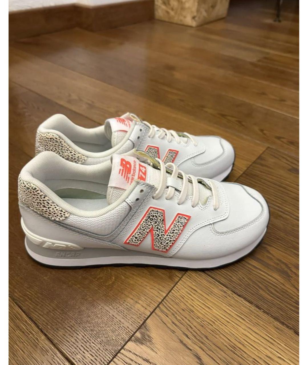 NEW BALANCE Белые кожаные кроссовки, фото 9