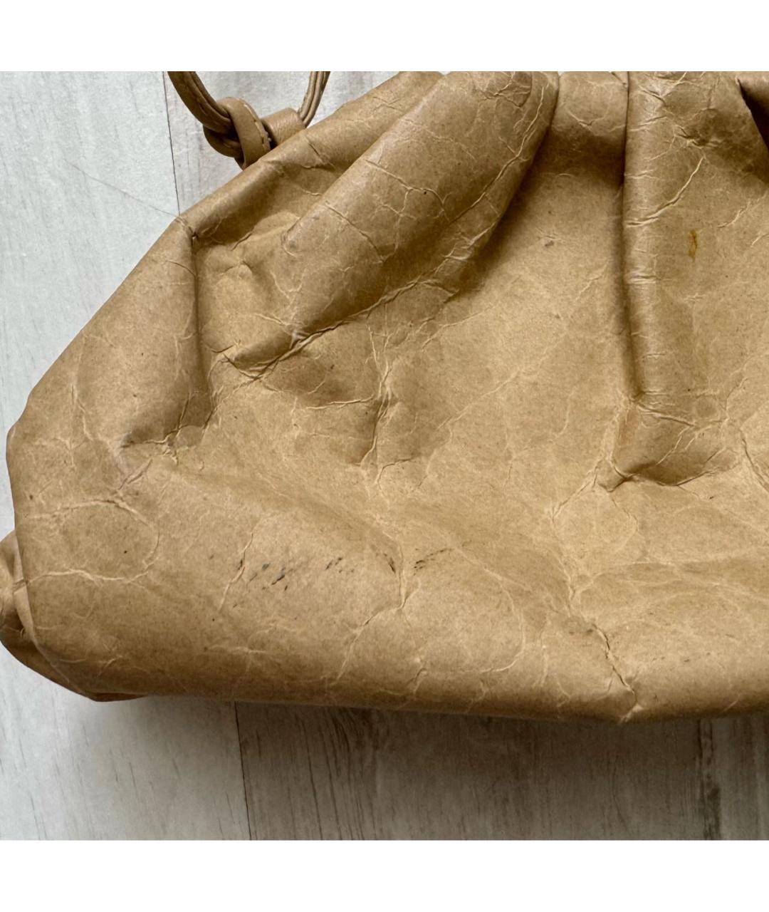 BOTTEGA VENETA Бежевая кожаная сумка через плечо, фото 5