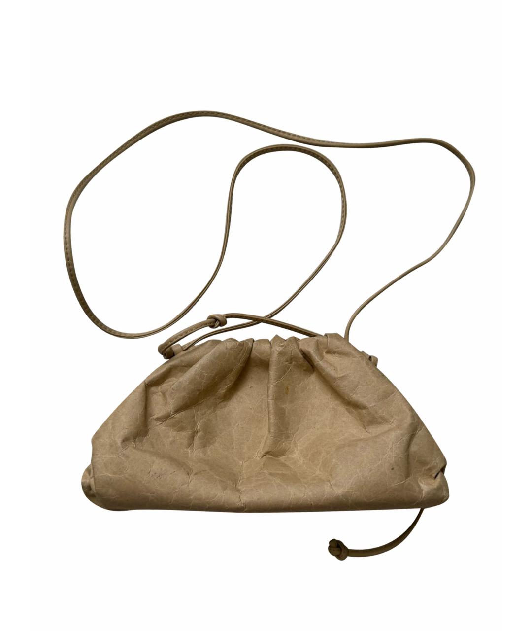 BOTTEGA VENETA Бежевая кожаная сумка через плечо, фото 1