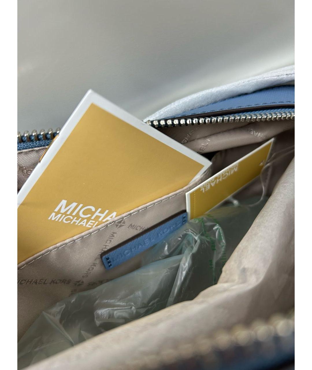 MICHAEL KORS Синяя кожаная сумка через плечо, фото 5