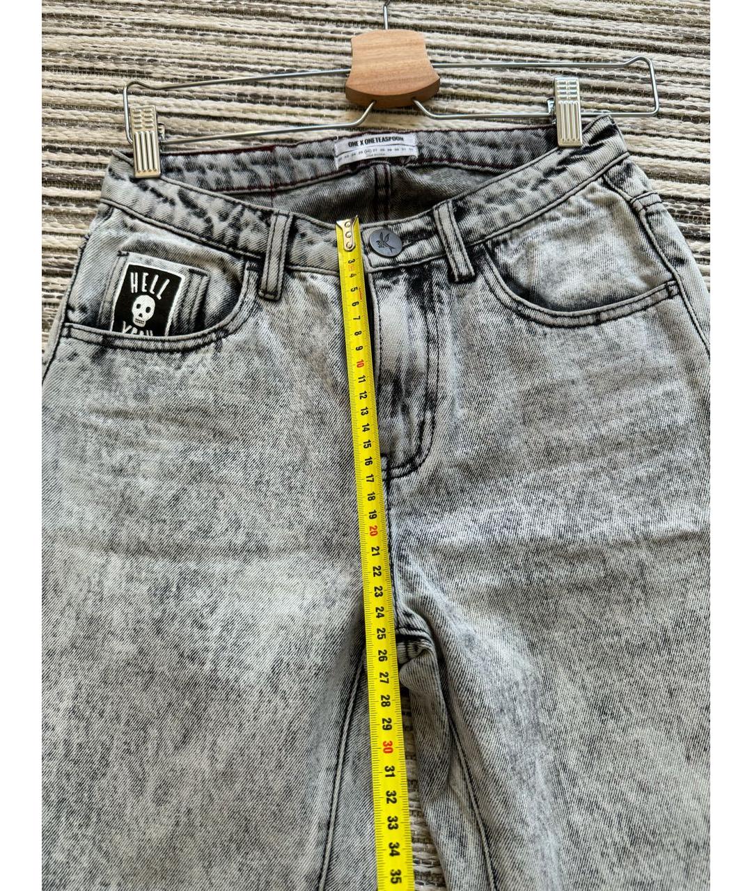 ONE TEASPOON Серые прямые джинсы, фото 4