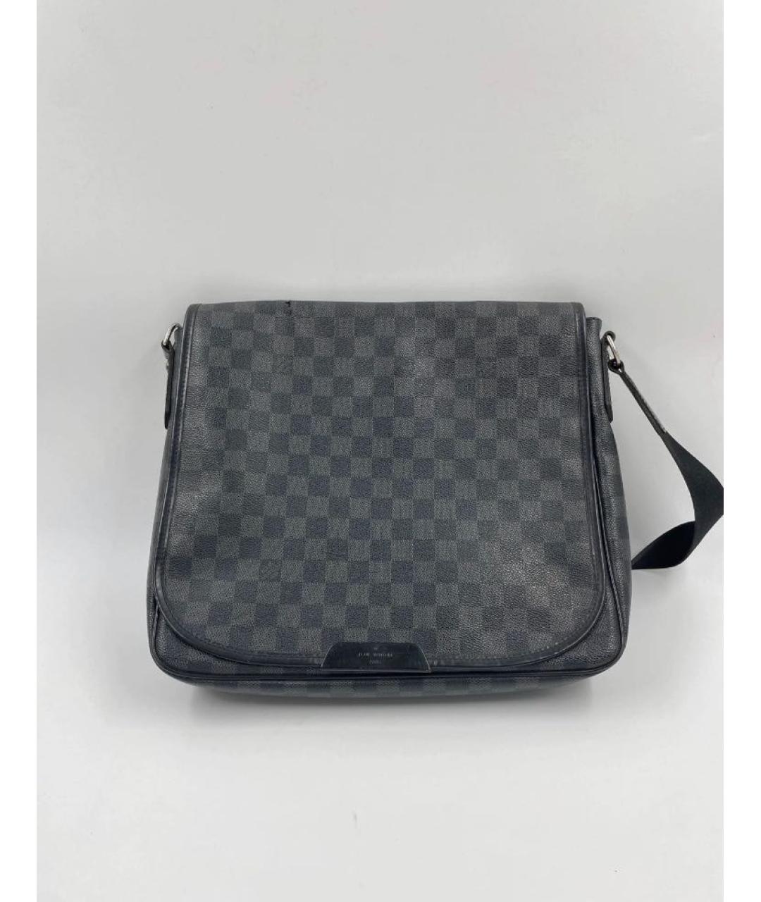 LOUIS VUITTON PRE-OWNED Антрацитовая сумка на плечо, фото 9