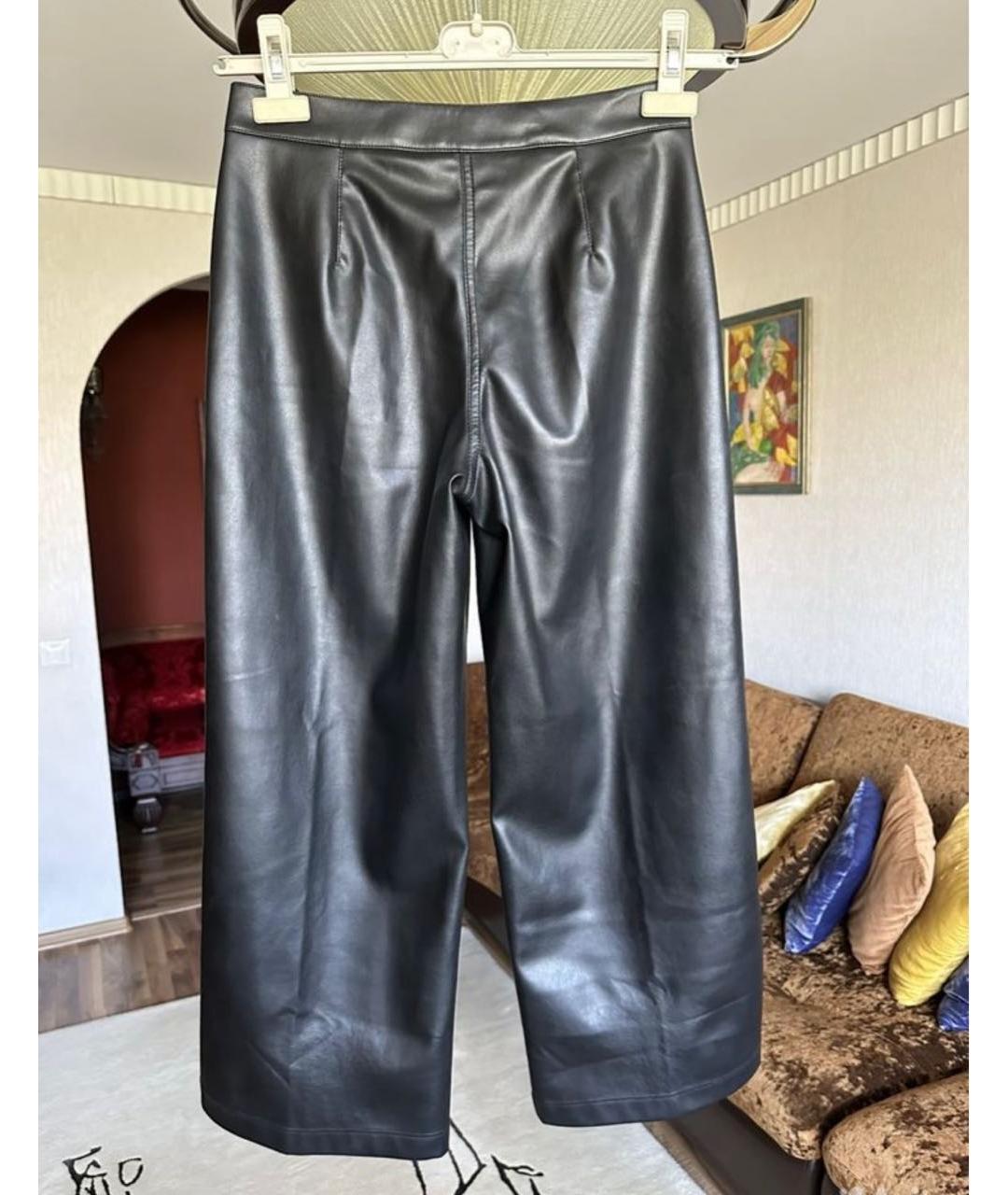 ARMANI EXCHANGE Черные полиэстеровые брюки широкие, фото 3
