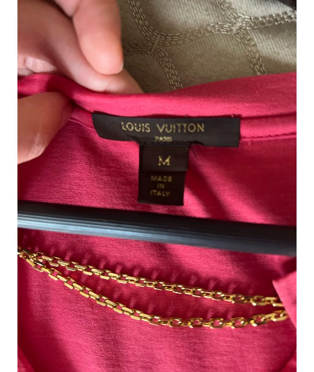 LOUIS VUITTON PRE-OWNED Розовая хлопковая футболка, фото 4