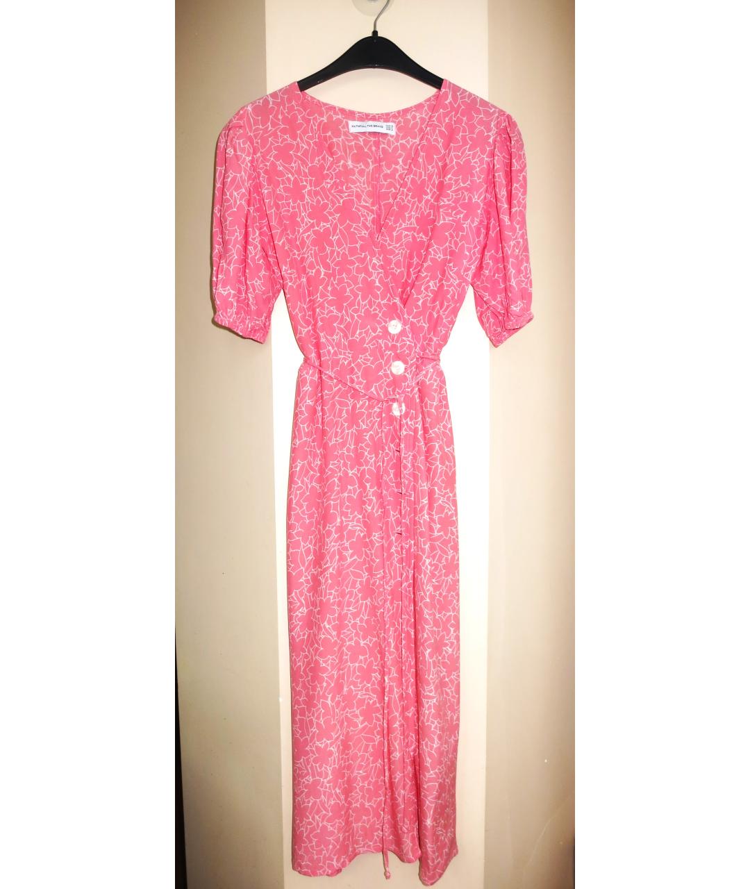 FAITHFULLY THE BRAND Розовое вискозное повседневное платье, фото 6