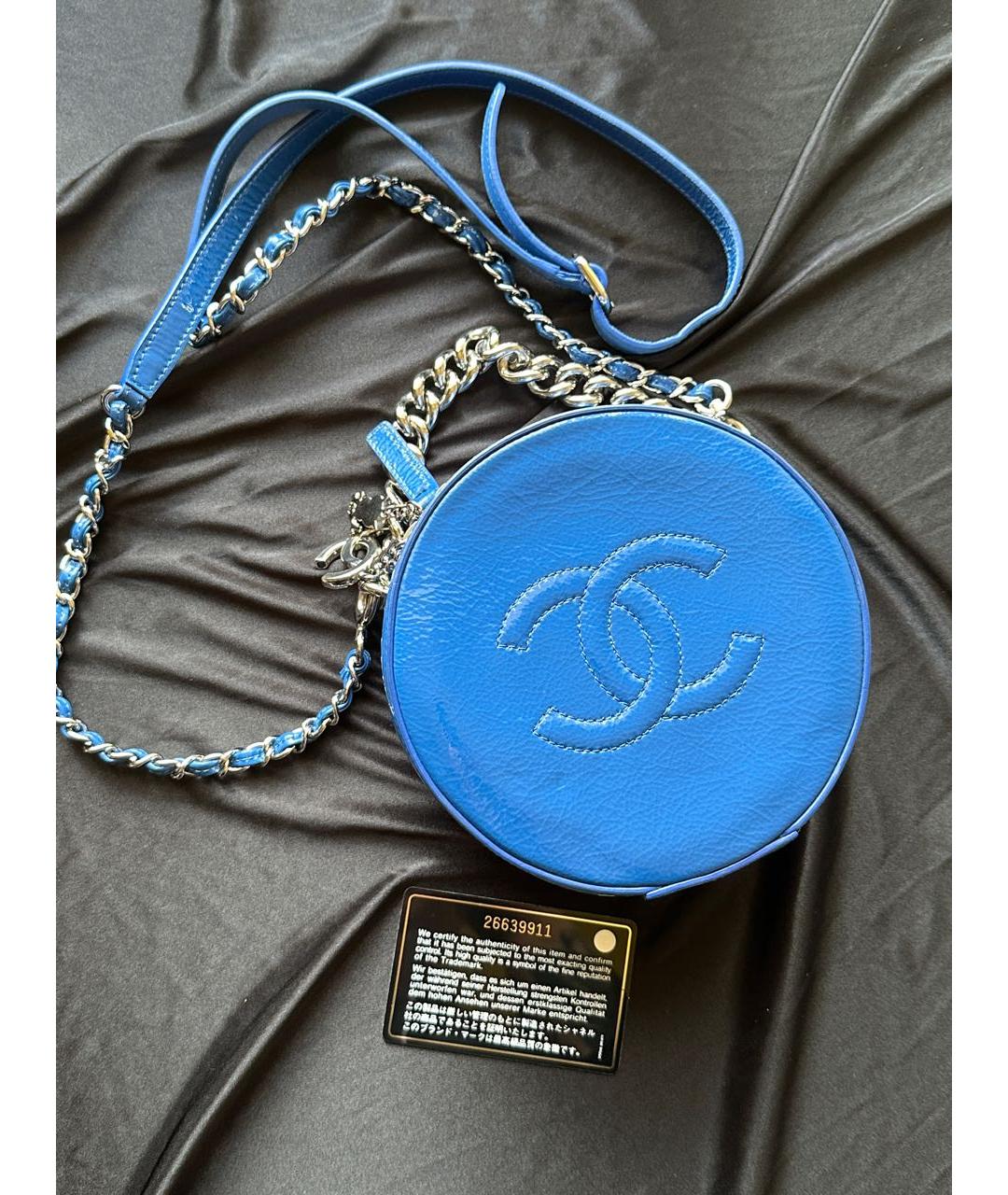 CHANEL PRE-OWNED Синяя сумка через плечо, фото 8