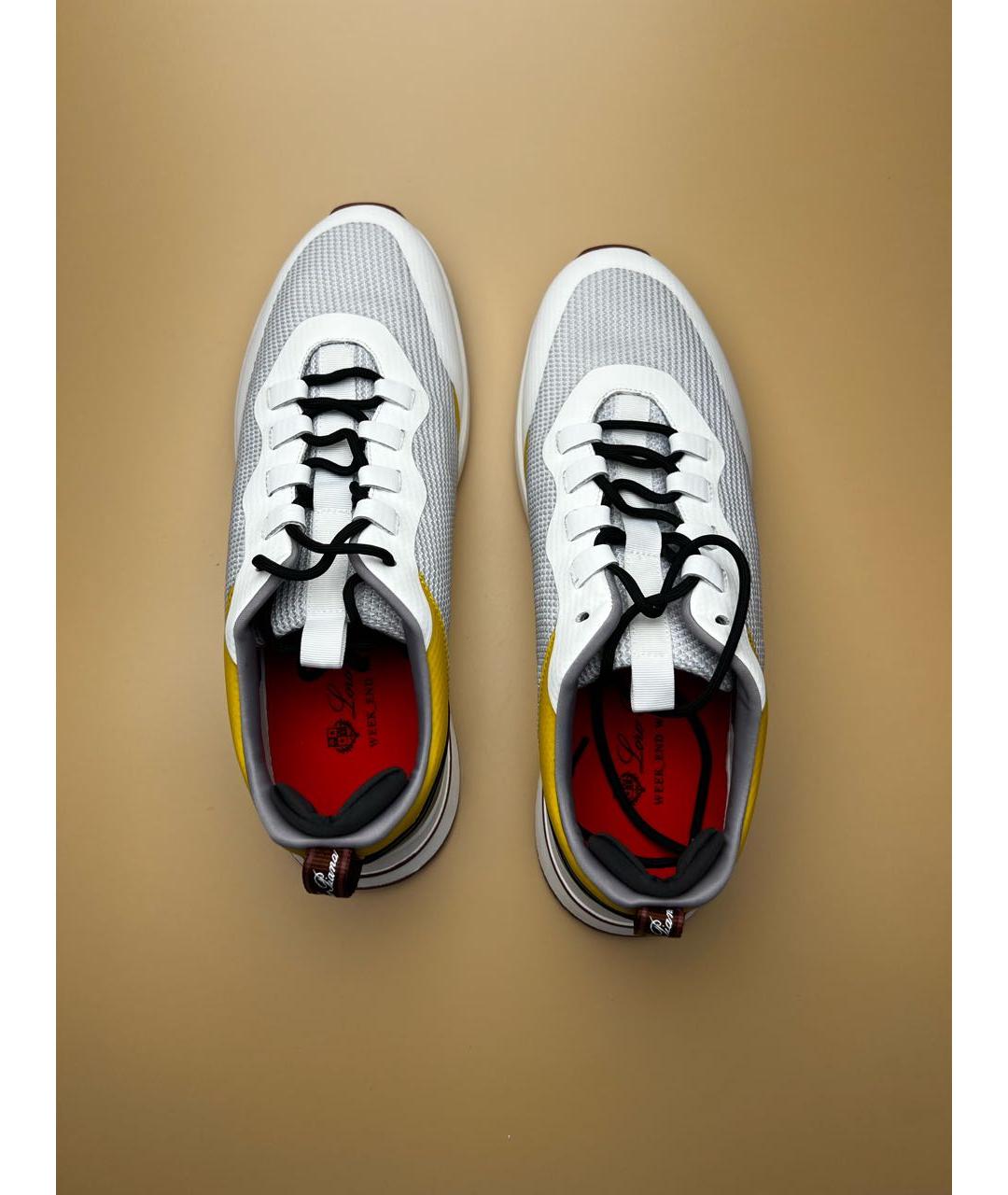 LORO PIANA Белые низкие кроссовки / кеды, фото 3