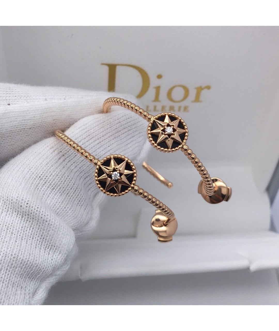 CHRISTIAN DIOR Золотые серьги из розового золота, фото 4