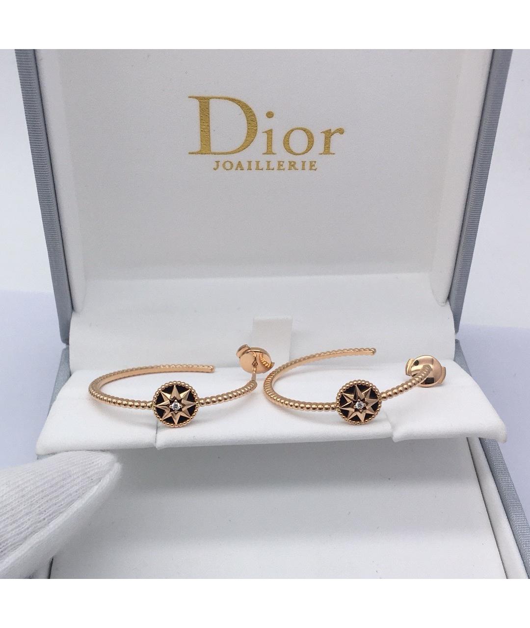 CHRISTIAN DIOR Золотые серьги из розового золота, фото 3