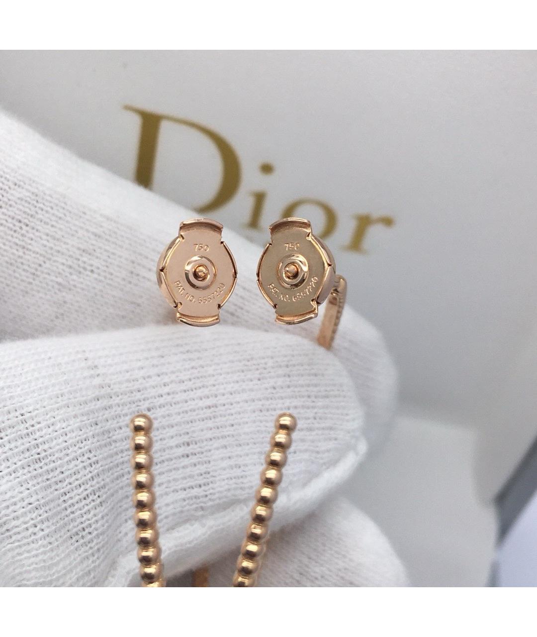 CHRISTIAN DIOR Золотые серьги из розового золота, фото 6