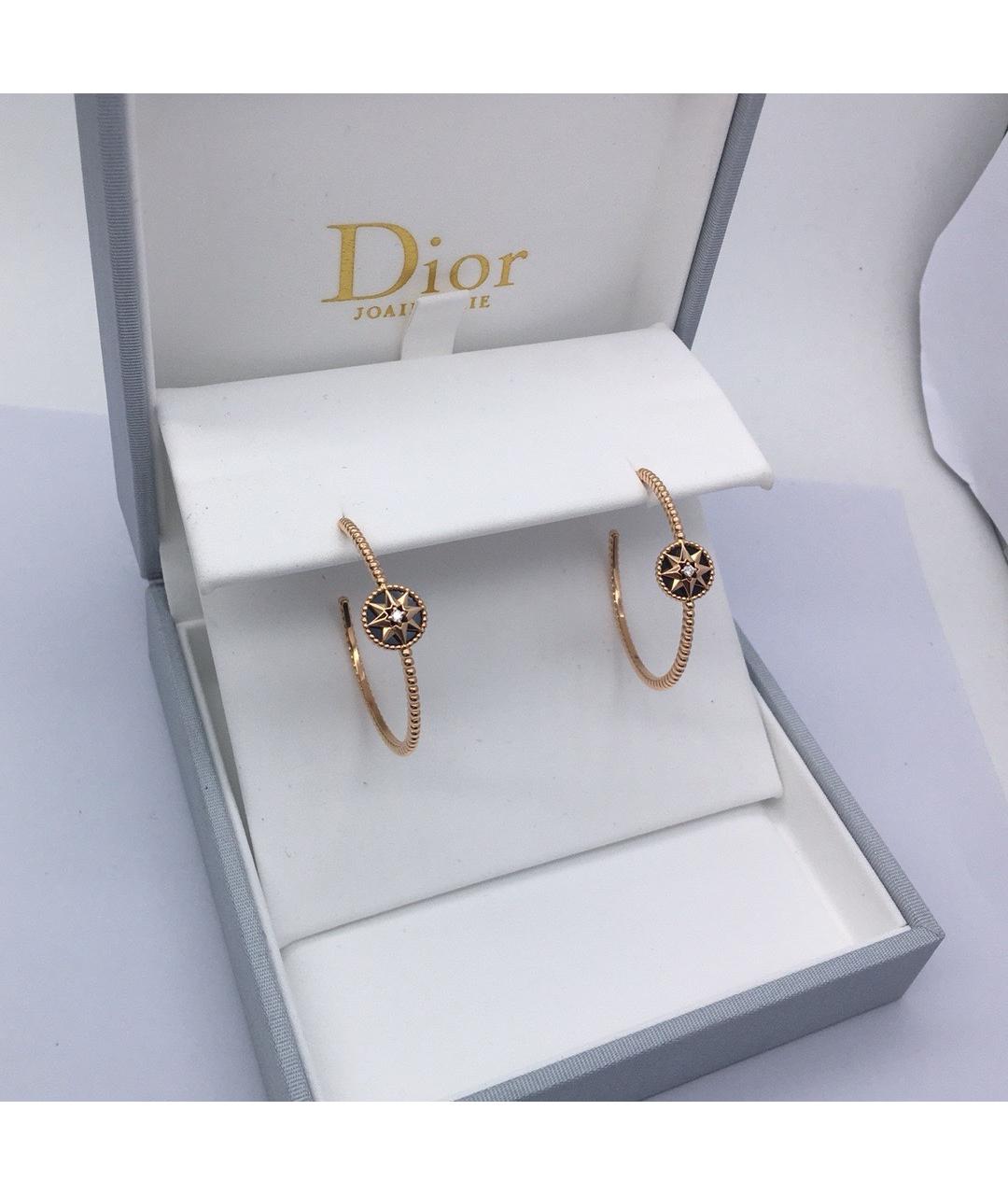 CHRISTIAN DIOR Золотые серьги из розового золота, фото 2